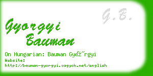 gyorgyi bauman business card